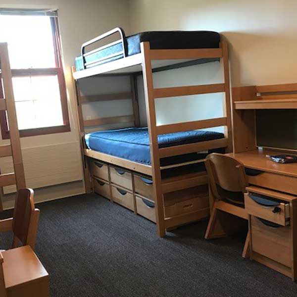 Santa Rosa Triple Bedroom Layout - Facing Bunked Beds
