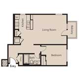 One-Bedroom Floor-Plan 1