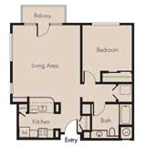 One-Bedroom Floor-Plan 3