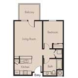 One-Bedroom Floor-Plan 4