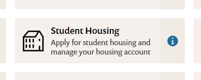 Student Housing myCI link