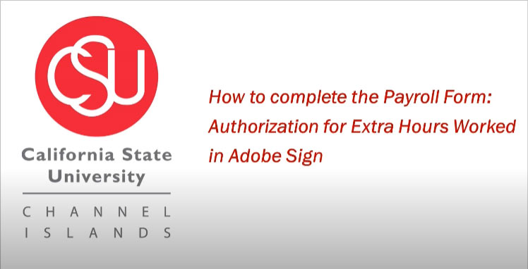 How to complete the payroll form using adobe sign.