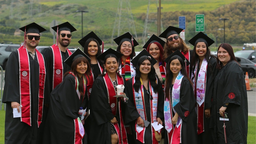 Group of students celebrating graduation