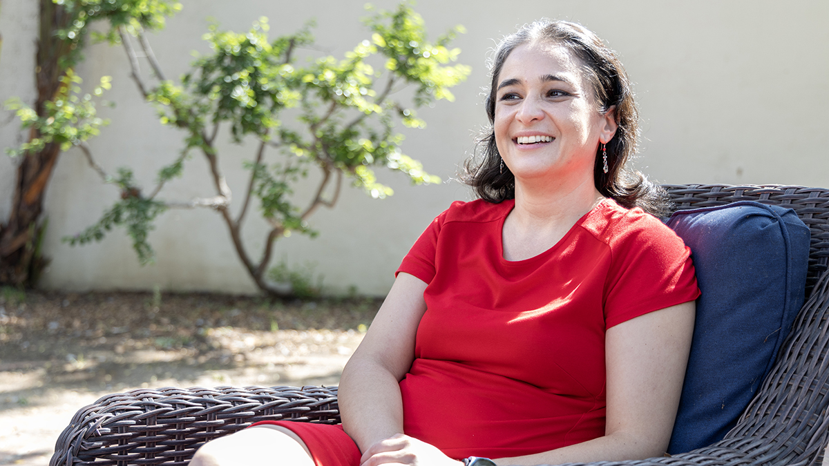 Professor Ekin Pehlivan smiling