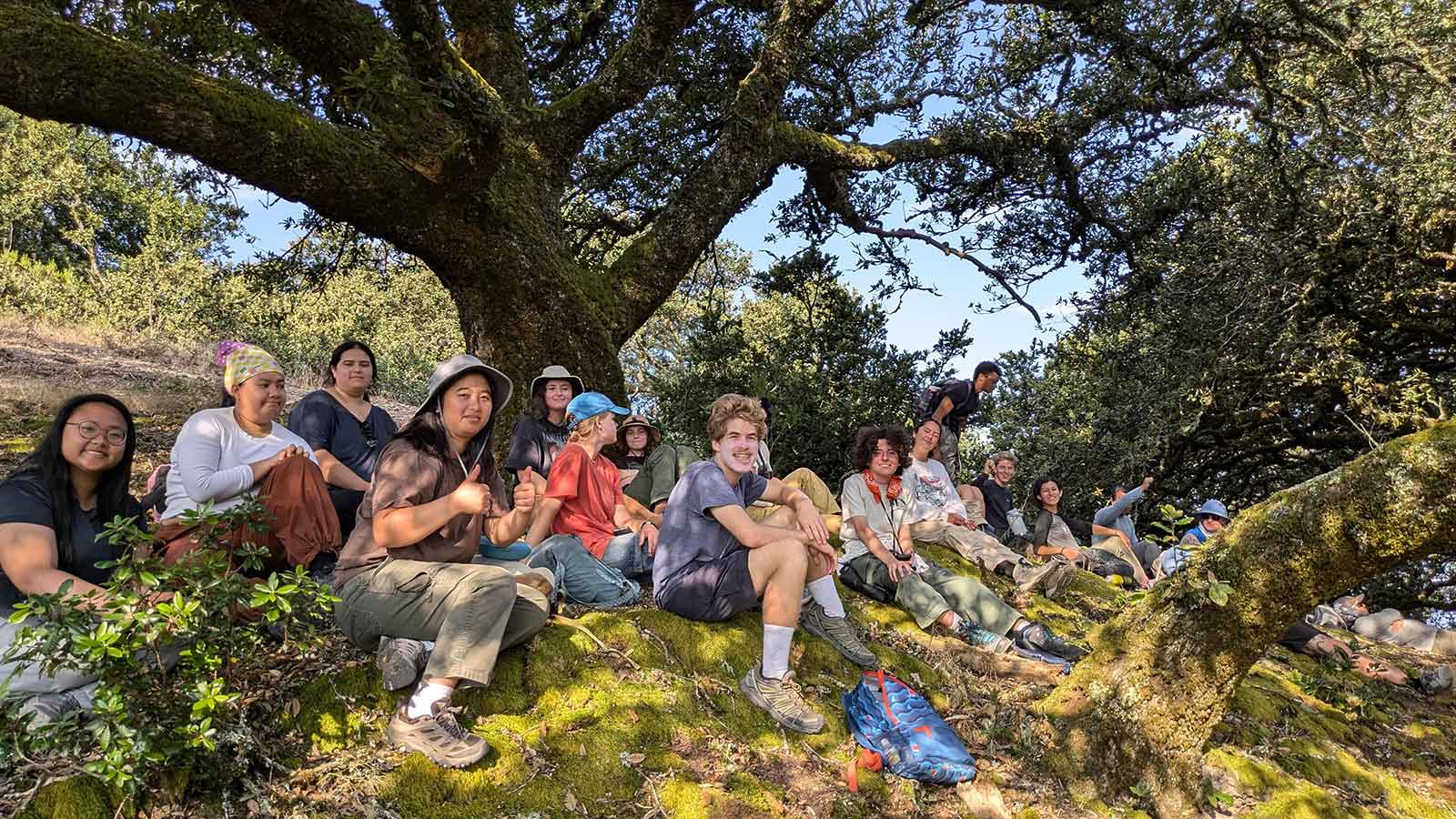 Students using Santa Rosa Island as the classroom