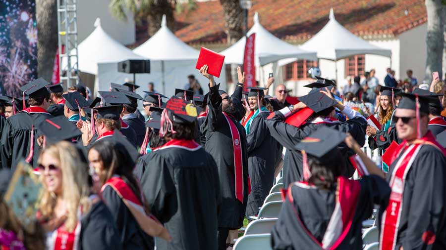 Students at the Annual Commencement Ceremony