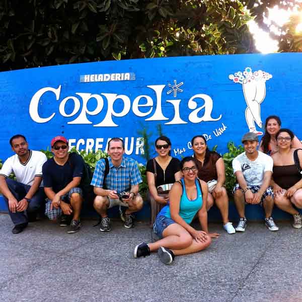 From left: Jorge Ruiz, Prof. José Alamillo, Prof. Stephen Clark, Martha Torres, Jennifer Lugo, Rebecca De Loera, Jimmy Mondragón, Érica Ramos, and Cindy Flores