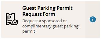 Parking Permit Request Form button in MyCI