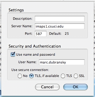 Screenshot of Settings window