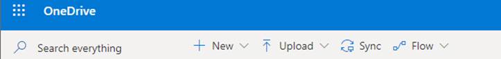 OneDrive navigation area is simliar to windows file explorer.