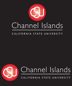 Two CI logos, on dark grey background