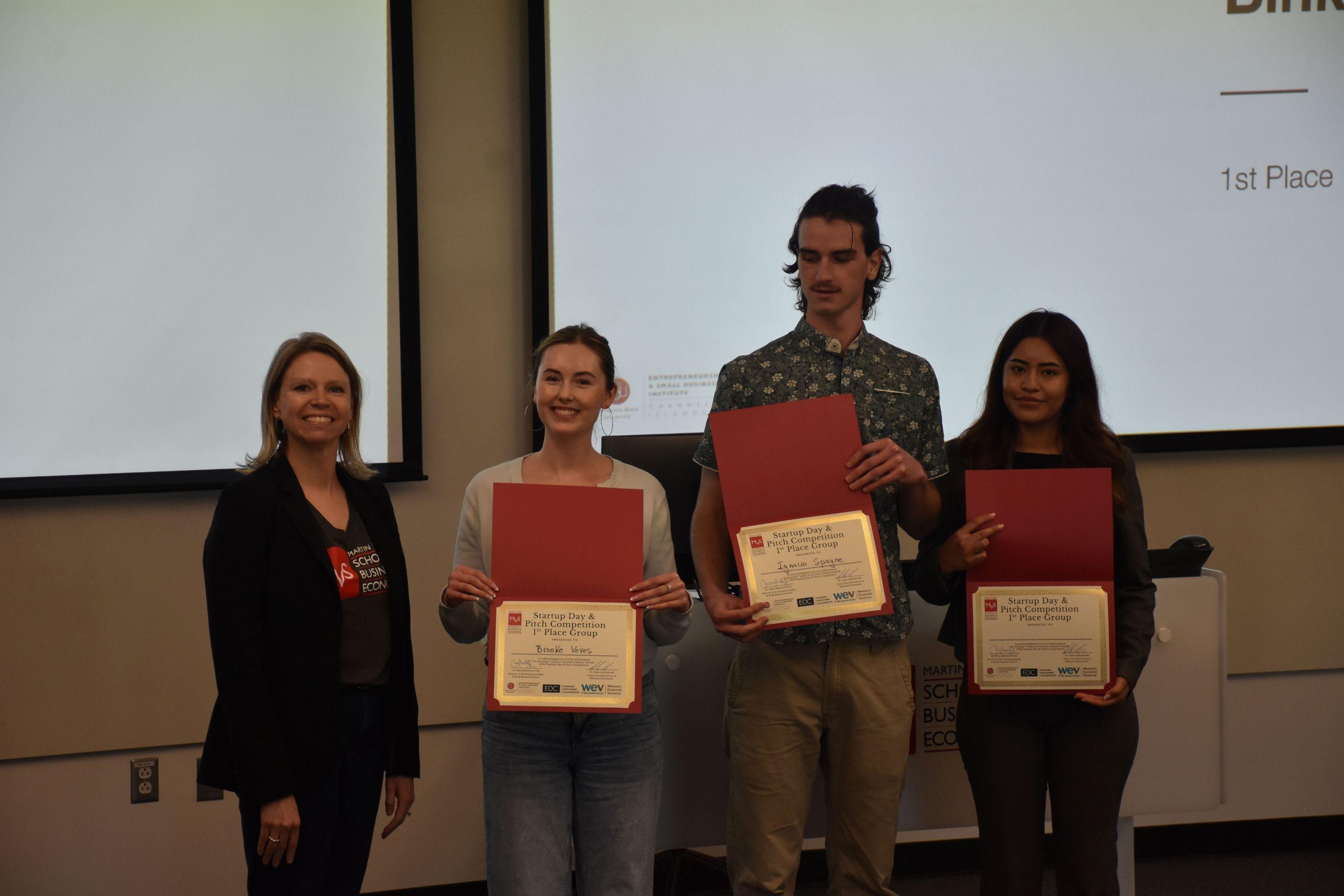 Students receiving awards