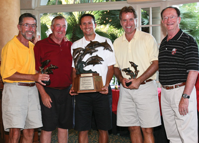 Dolphin Classic winning participants with President Rush