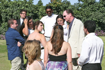 CI students with President Richard Rush