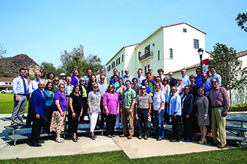 Faculty before the first Academic Senate Meeting