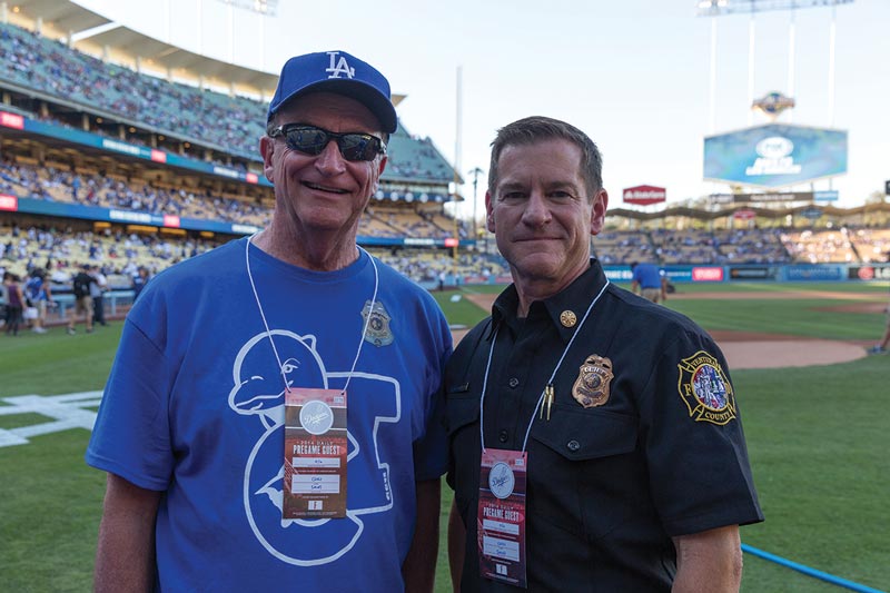 President Rush and Ventura County Fire Chief Mark Lorenzen.