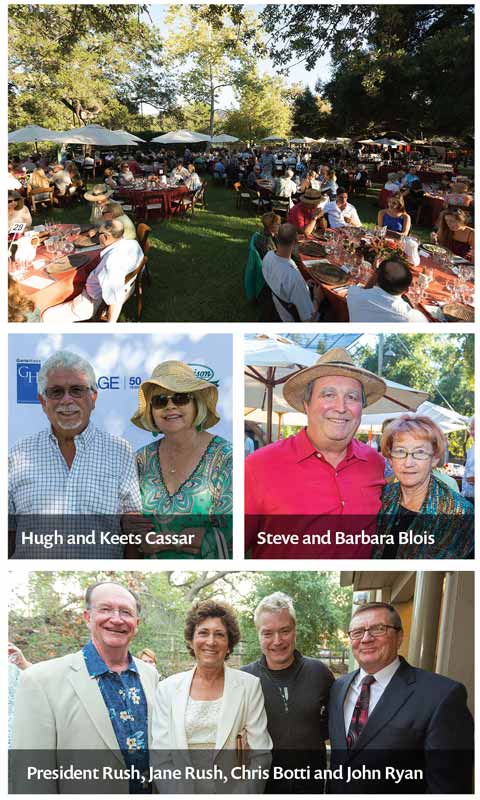 Middle Left: Hugh and Keets Cassar; Middle Right: Steve and Barbara Blois;  Bottom: President Rush, Jane Rush, Chris Botti and John Ryan.