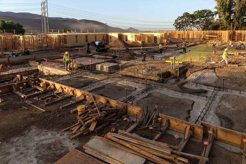 Construction of Santa Rosa Village, CI’s third phase of student housing.