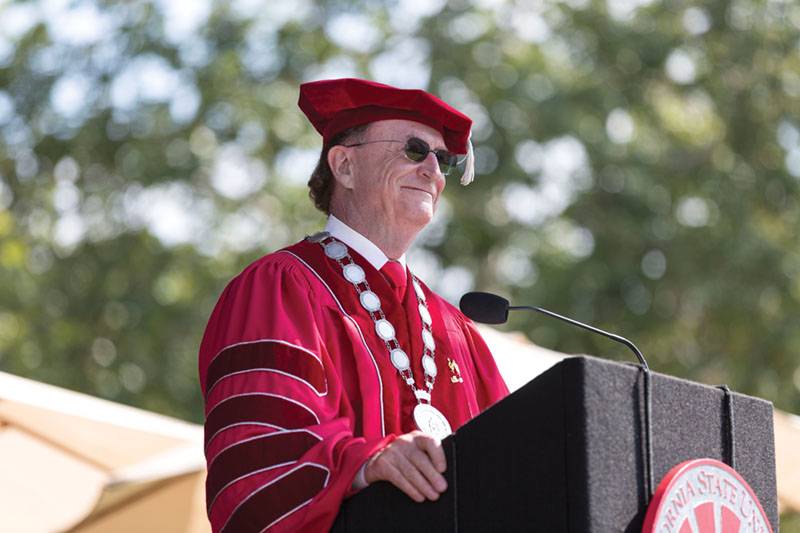 President Rush at Commencement