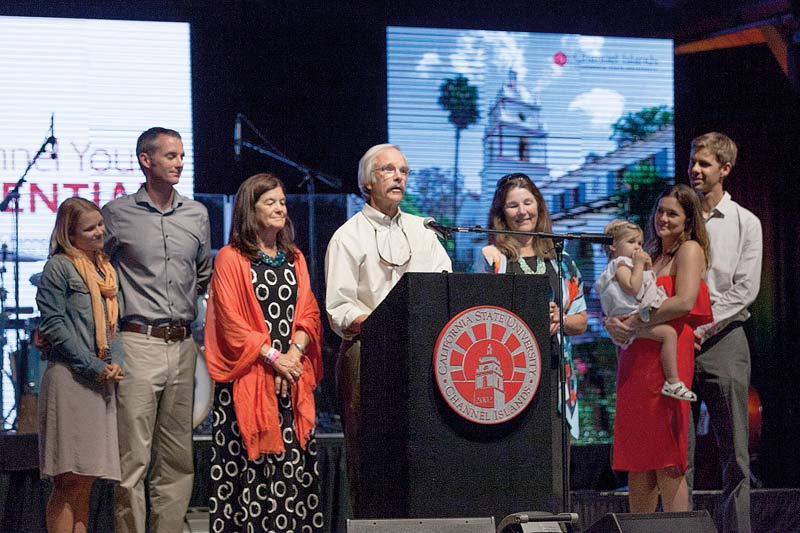 Members of the Broome Family accept the Lagomarsino Award