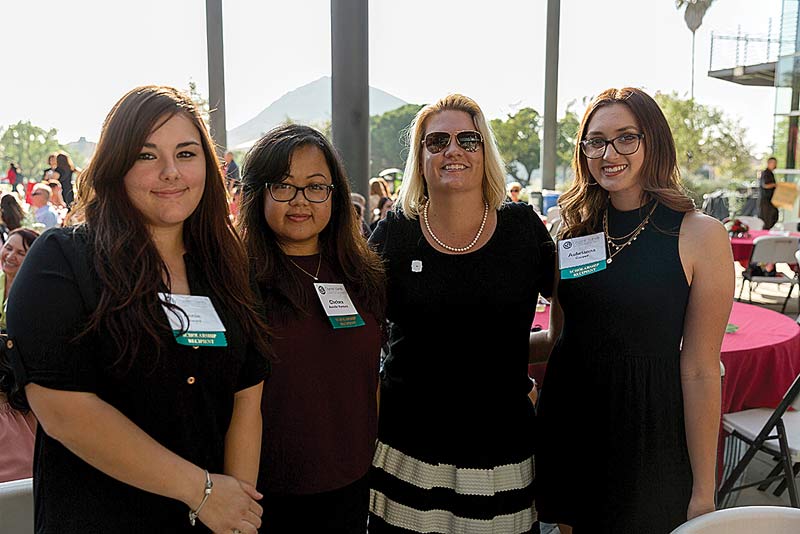 From left to right: Annie Alward, Chelsea Aurell Ventura, President Erika Beck, Aubrianna Cooper