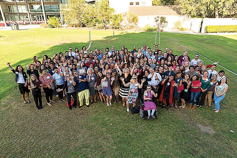 Scholarship recipients and donors gather