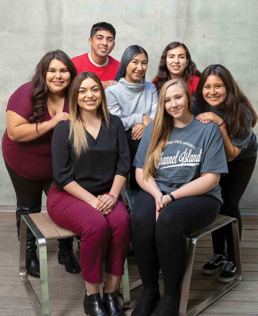 From upper left to right, clockwise: Adrian Uribe, Jennifer Herrera, Tonya Murguia-Gonzalez, Nancy Villegas Sanchez, Alyssa Smith, Vanessa Meraz, Sarah Teniente