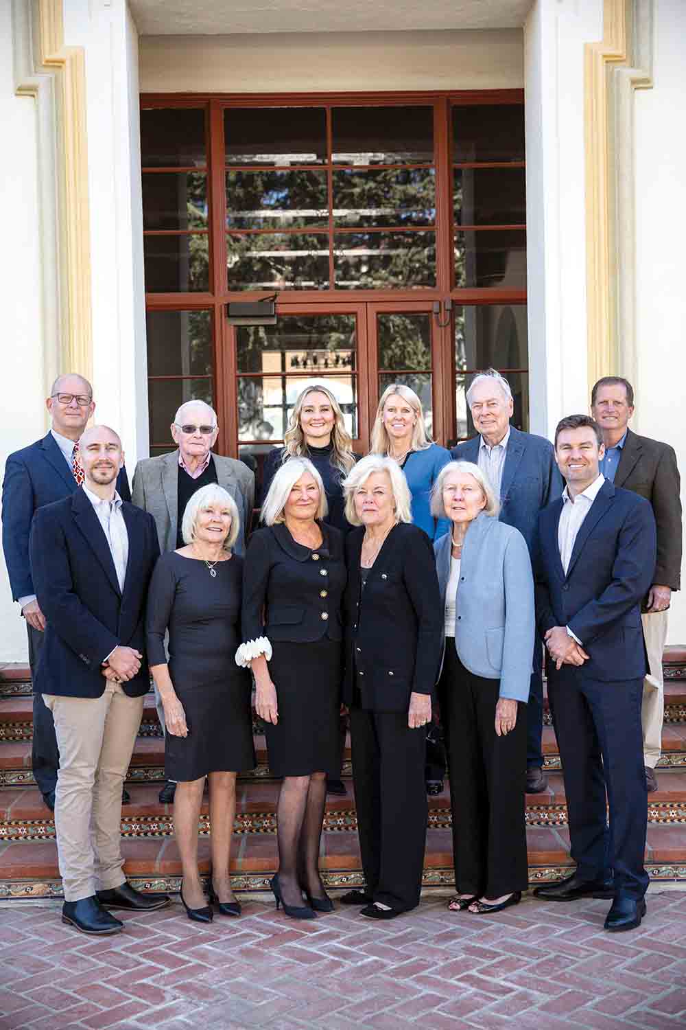 Smith family and board members representing the Martin V. and Martha K. Smith Foundation Front Row (left to right): Brando Pozzi, Vickie Pozzi, Cindi Daley, Margie Tegland, Toni Gardiner, and Nick Joseph Back Row (left to right): Steve Shinsky, Bob England, Kelly McWilliams, Stacy Cannon, Dick Faussett, and Doug Shaw