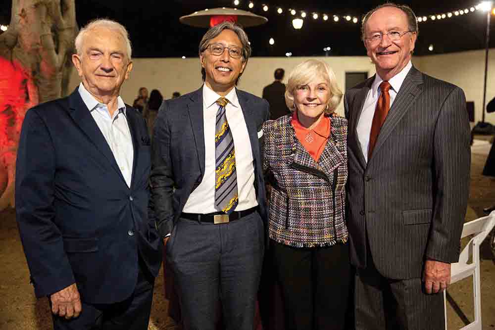  From left to right: CSUCI President Emeritus J. Handel Evans, Interim  President Richard Yao, Linda Dullam, President Emeritus Richard R. Rush.