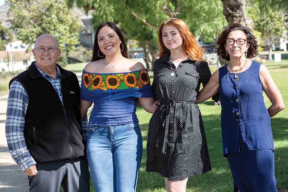 ABOVE, from left to right Fellowship creator Mark Lisagor, D.D.S., fellowship recipients Desireé Caldera and Kaylena Mann, fellowship creator Terri Lisagor, Ed.D.