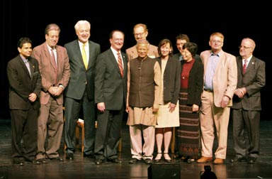 President Rush, Professor Yunus and CI faculty of the CISB