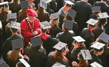 President Richard R. Rush and baccalaureate candidates