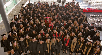 President Rush with Honors candidates