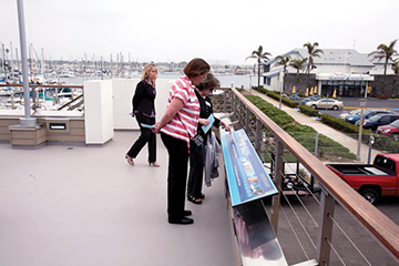 The back deck of the boating center