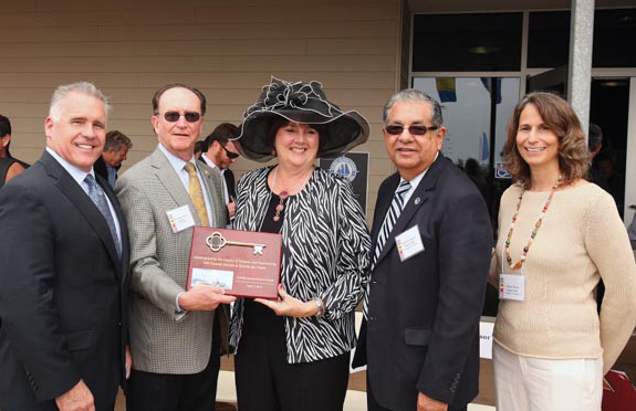 President Richard Rush with Board of Supervisors Ventura County members Peter C. Foy, Kathy Long, John Zaragoza and Linda Parks.