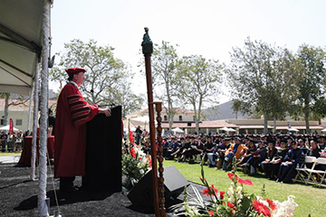 President Rush addresses commencement