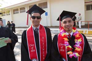 Business candidates ready for procession