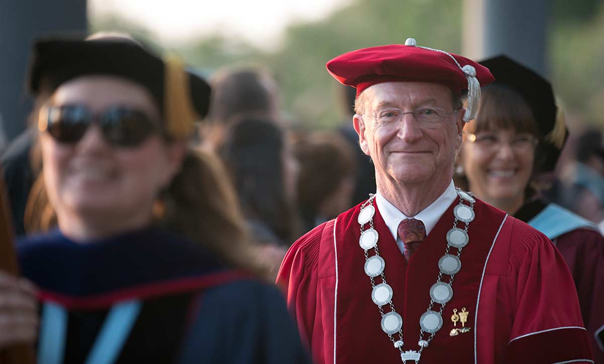 President Richard R. Rush at Commencement