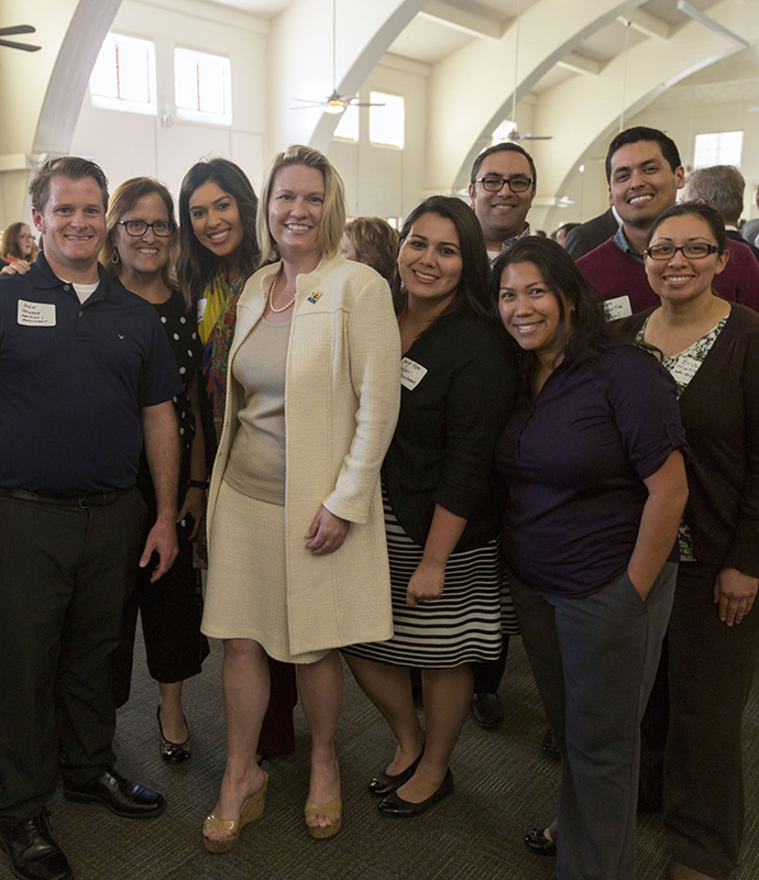 President-designate Erika Beck with CI staff