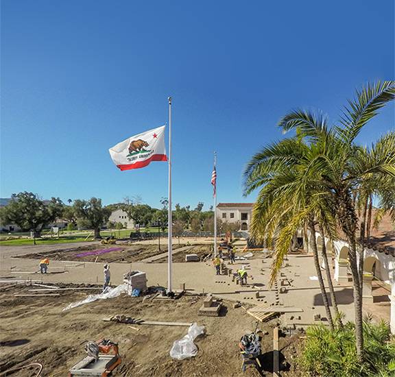 Central Mall renovation, spring 2020 semester