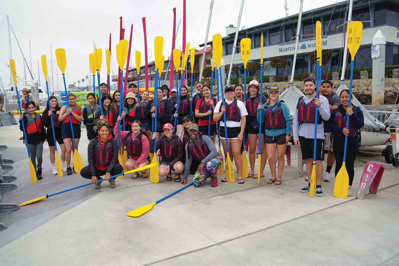 CSUCI students finish a sea kayak training class at CIBC in 2023.
