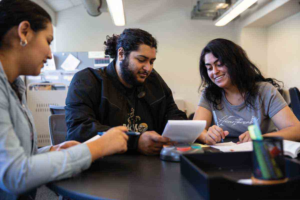 CSUCI students study in the Broome Library. The scholarship money provided by the Jeff T. Green Family Foundation will support many scholars and improve retention.