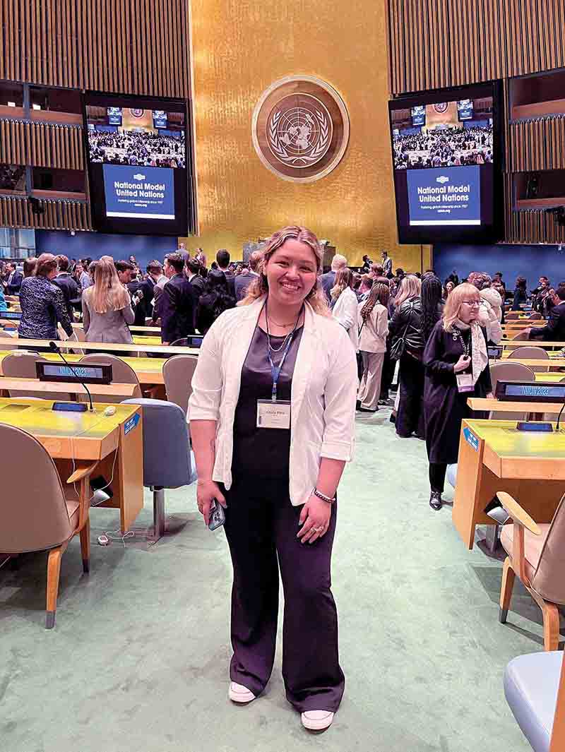 Tracey Canales traveled to developing nations and visited the U.N. in New York. She now will be a Peace Corps volunteer.