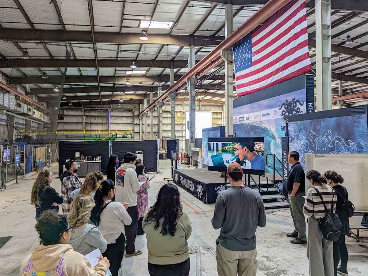 Students then toured Fathomwerx, a collaborative research company specializing in serving the Blue Economy.