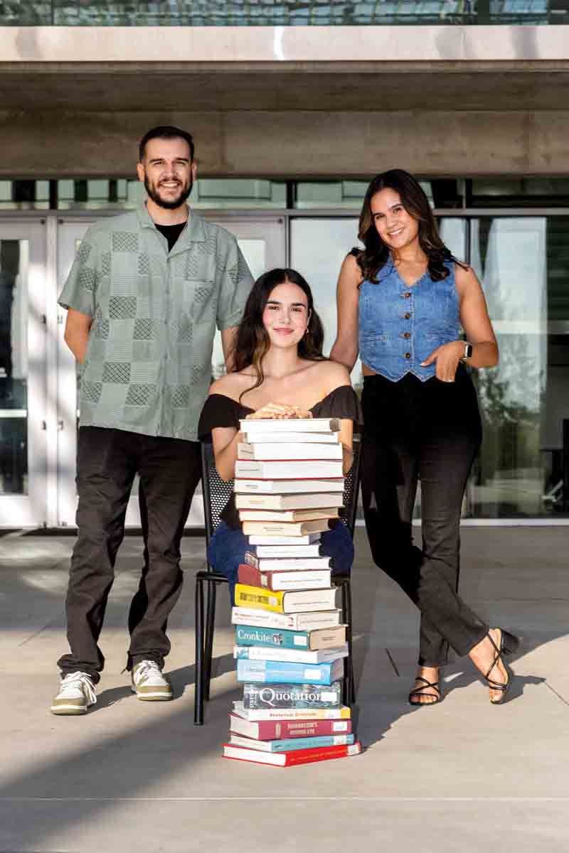 The siblings Gerardo: Devin, Kayla, Baylee (left to right) are all CSUCI graduates.