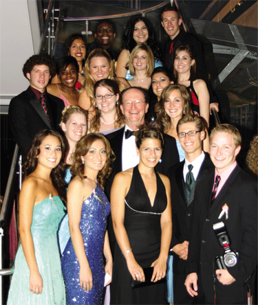 Group of CSUCI Students with President Rush