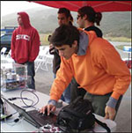 Kosta Grammatis making a pre-launch final check for balloon project