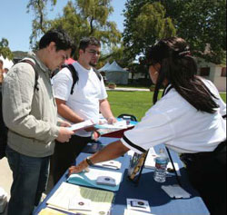 Students at the career fair