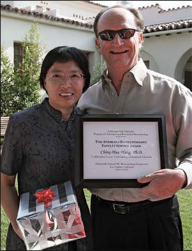 Dr Ching-Hua Wang with President Rush