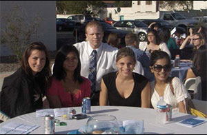 students gather at awards ceremony